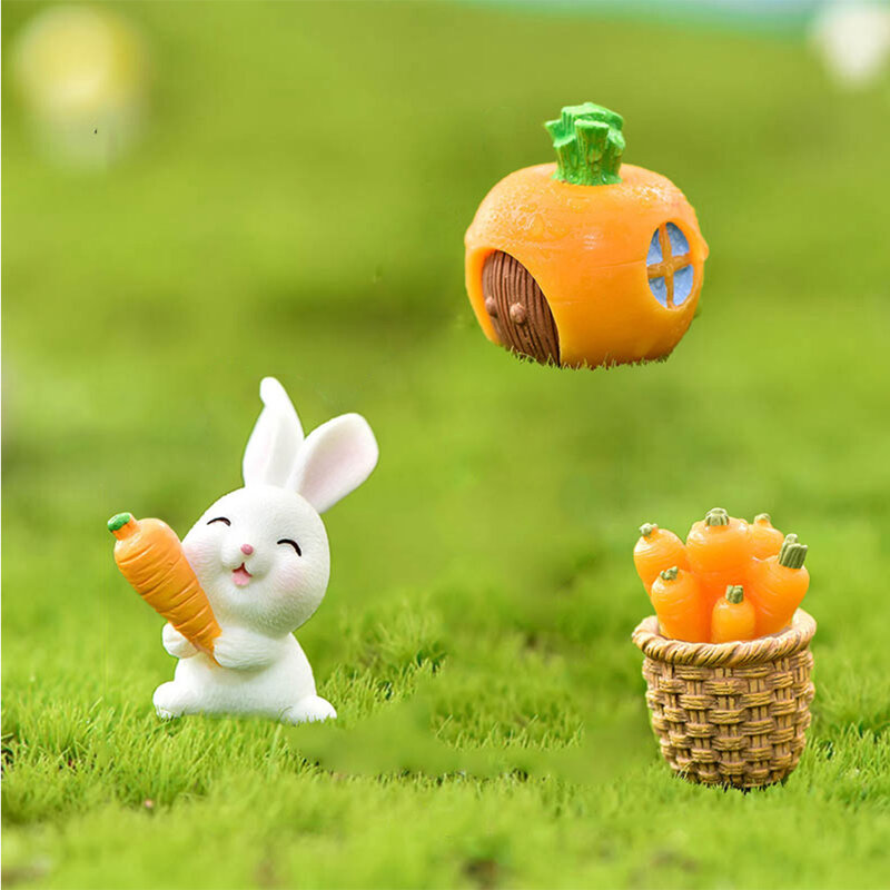 Decoraciones para pastel de conejo de pascua, adornos de animales de conejo, decoración de fiesta de feliz cumpleaños para niños, suministros para hornear de Baby Shower