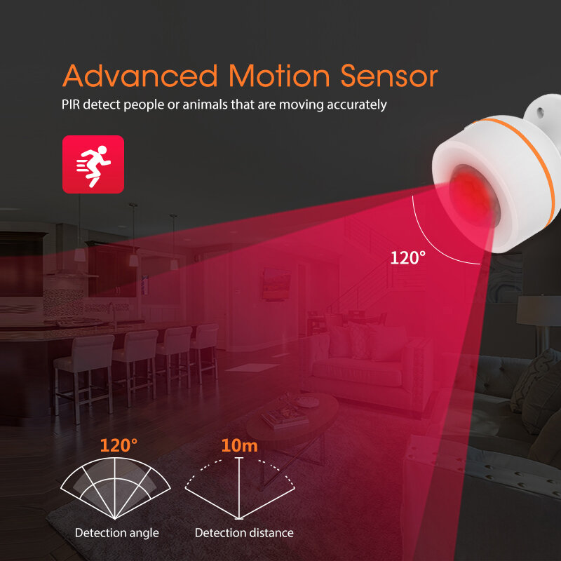 Tuya ZigBee 3.0 PIR Motion Sensor Detector แบตเตอรี่ Built-In 5V 1A USB อุณหภูมิความชื้นไร้สายสมาร์ท life App