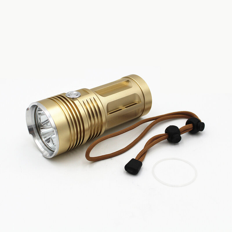 3 modalità 4x XM-L T6 torcia a LED 4200LM lanterna tattica luce notturna campeggio torcia da caccia lampada 4x18650 caricabatterie