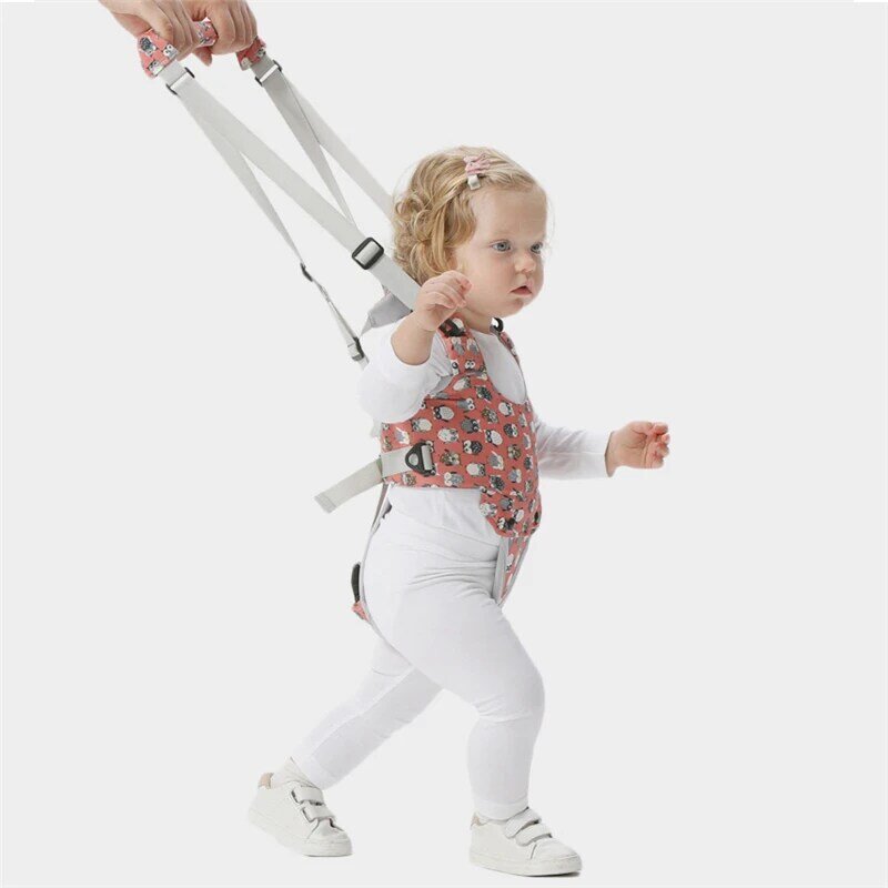 Arnés andador con estampado de dibujos animados para bebé, Asistente para caminar, patrón de búho para niño pequeño, cinturón de aprendizaje multifuncional para caminar, entrepierna extraíble