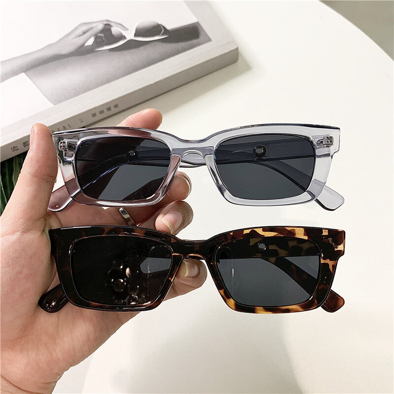 Nowe damskie prostokąt Vintage markowe okulary przeciwsłoneczne projektant Retro punkty okulary przeciwsłoneczne damskie Lady okulary kocie oko kierowcy gogle