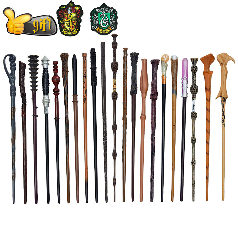 27 Kinds of Metal Core Potters Magic Wands Cosplay Voldemort Hermione Magical Wand Harried Cloth label as Bonus without Box