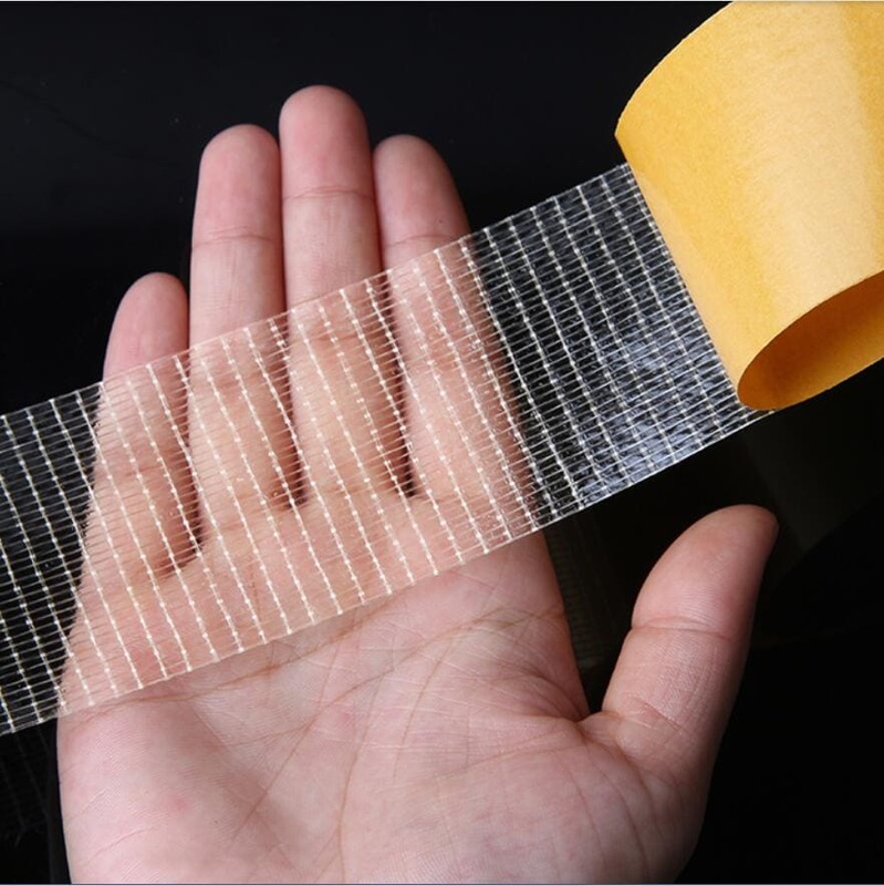 Yx 10m mesh hochviskoses transparentes doppelseitiges Gitter band Glasgitter-Faser klebeband