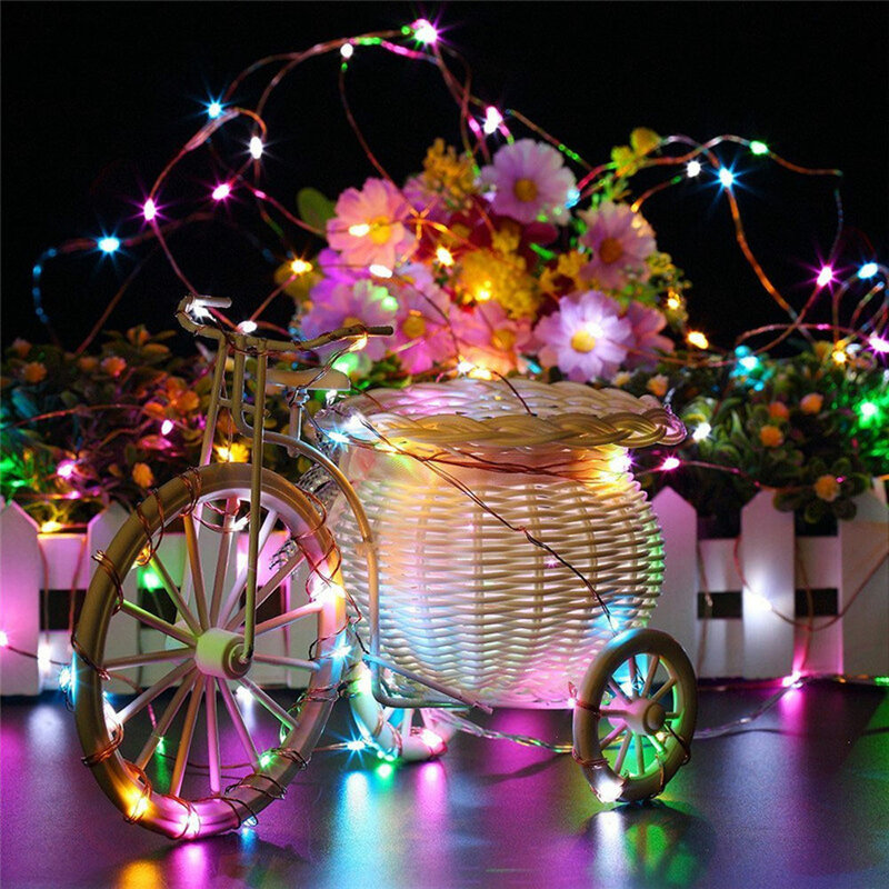 100led 10M Zonne-energie Led String Licht Waterdicht Fairy Lamp Koperdraad Voor Vakantie Tuin Outdoor Christmas Party Wedding