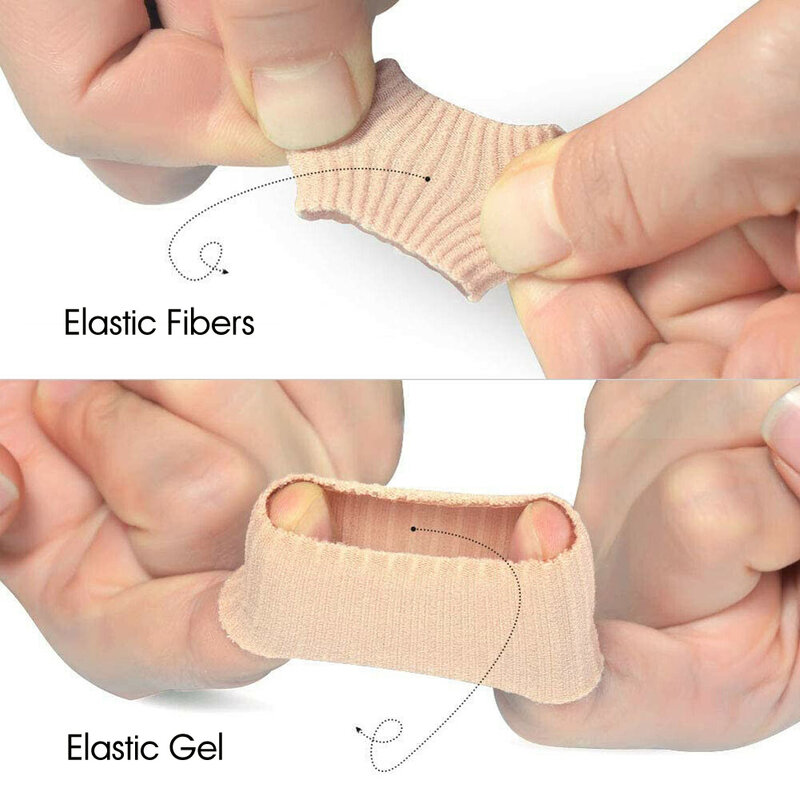 Protetor do dedo do pé do tubo de silicone aplicador separador macio almofada tampão joint corrector alívio da dor proteção cuidados com os pés manga