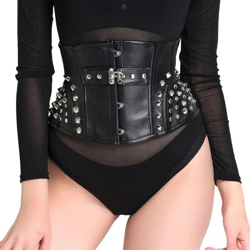 Gothic Women New Corset Waist Belts Punk Adjustable Shape Waist Belt Cummerbunds Nightclub Performance Belt Accessories