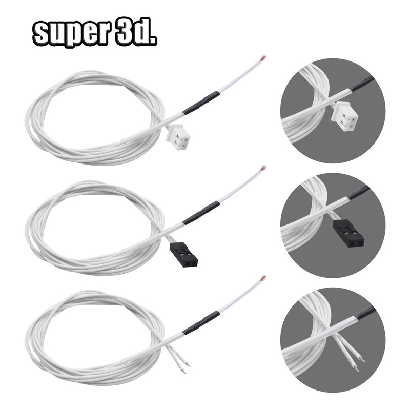 Resistor 100K ohm NTC 3950 Thermistors Thermal Sensors with Dupont/XH2.54 for 3D Printer Reprap Parts Temperature heater cable