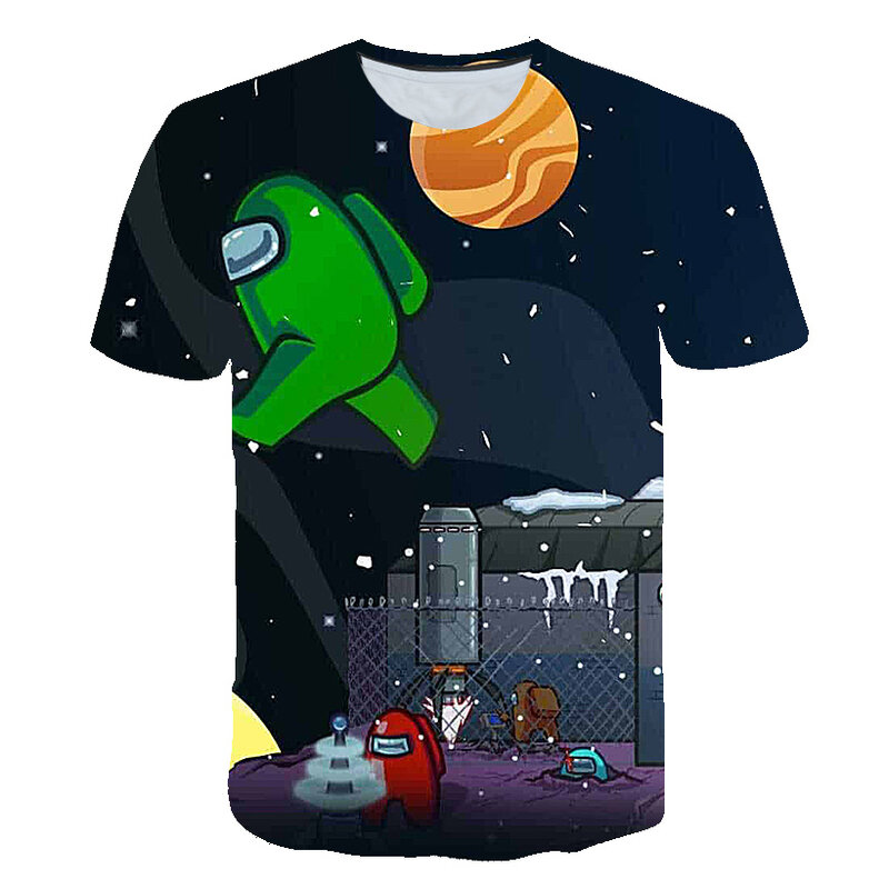 Kawaii nuovo gioco tra gli stati uniti T Shirt bambini 2020 divertenti top estivi Cartoon T-shirt configuror Graphic Tees Hip Hop Unisex Tshirt kid