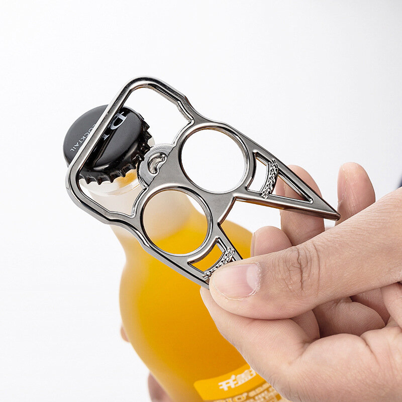 Creative Knuckles for Self-defense Multi-function Bottle Opener Outdoor Survival EDC Tool Self Defense Rings for Men Women