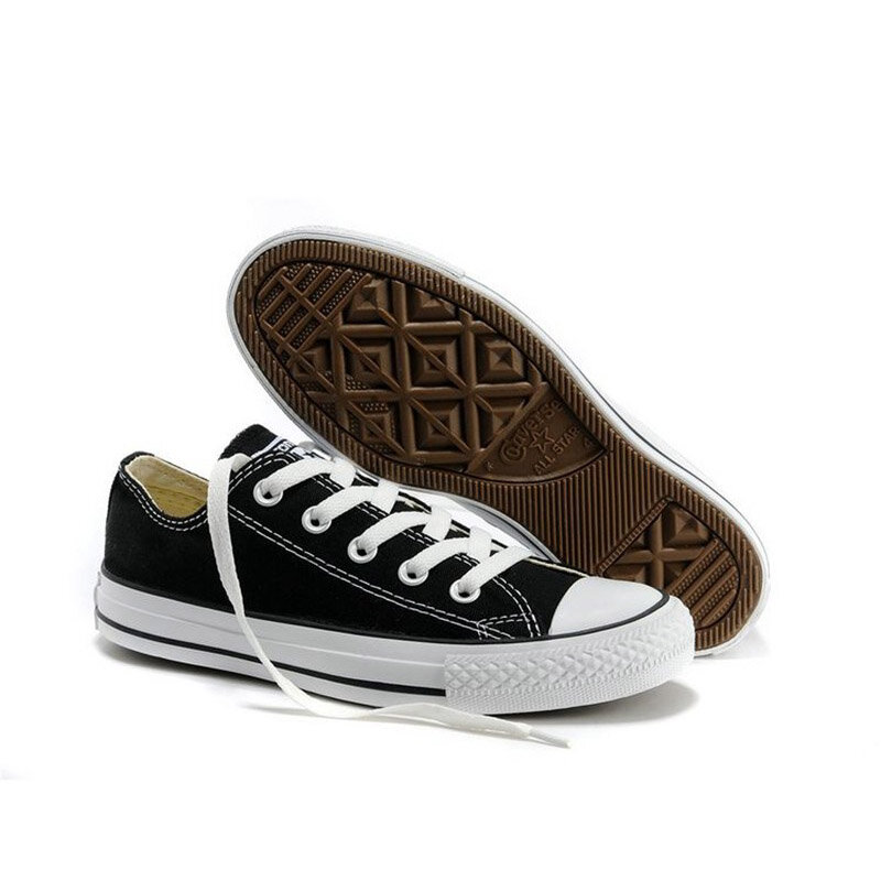 Zapatos de skate Unisex clásicos de ALL STAR originales auténticos Converse zapatos de lona con cordones en la parte superior 101001 blanco y negro