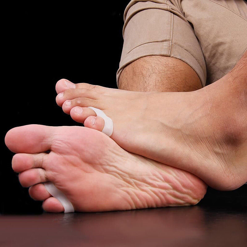 1 para palucha koślawego żel silikonowy korekta pielęgnacja stóp Separator palców stopy mały ochraniacz na palce regulator Bunion Protetor Joanete