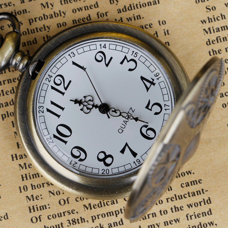 นาฬิกาพกควอตซ์สตีมพังค์นาฬิกาพกสำหรับผู้ชายนาฬิกาพกมีจี้สร้อยคอลูกปัด