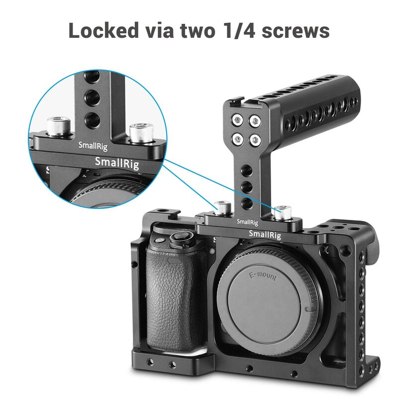 SmallRig Camera Top Handle with Cold Shoe DSLR Camera Rig For A6500 A73 A7III Z6 Camera Cage Funtional Cheese Hand Grip 1638