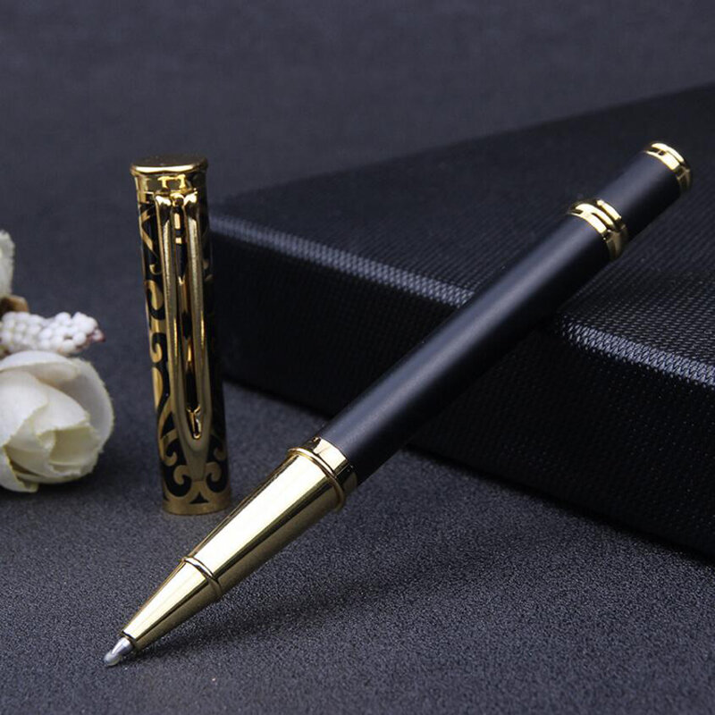 التصميم الكلاسيكي الكامل المعادن الأسطوانة قلم حبر جاف مكتب رجال الأعمال توقيع الكتابة هدية القلم شراء 2 إرسال هدية