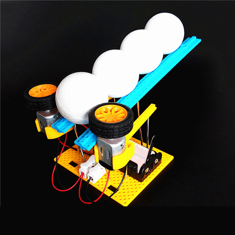 Feichao Lustige DIY Kleine Ball Launcher Material Set Elektrische Modell Montage Spielzeug Educational Kinder Kinder Handwerk Spielzeug Für Kinder Geschenk