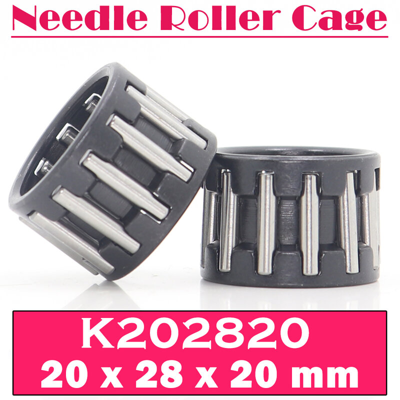 Rodamiento K202820 (10 piezas) de 20x28x20mm, conjunto de jaula y rodillo de aguja Radial, rodamientos K202820 19245/20, K20x28x20