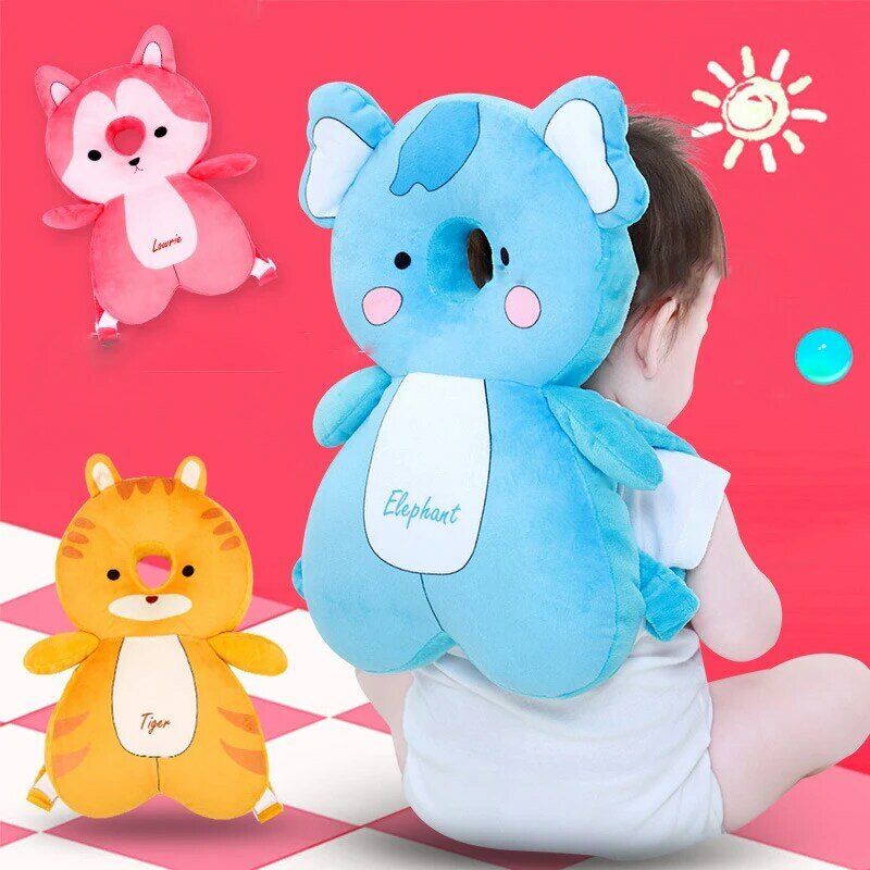 Almohada anticaída para bebé, protección para la cabeza, cojín de algodón suave para niño, Protector de espalda, almohada de cuidado seguro para bebé