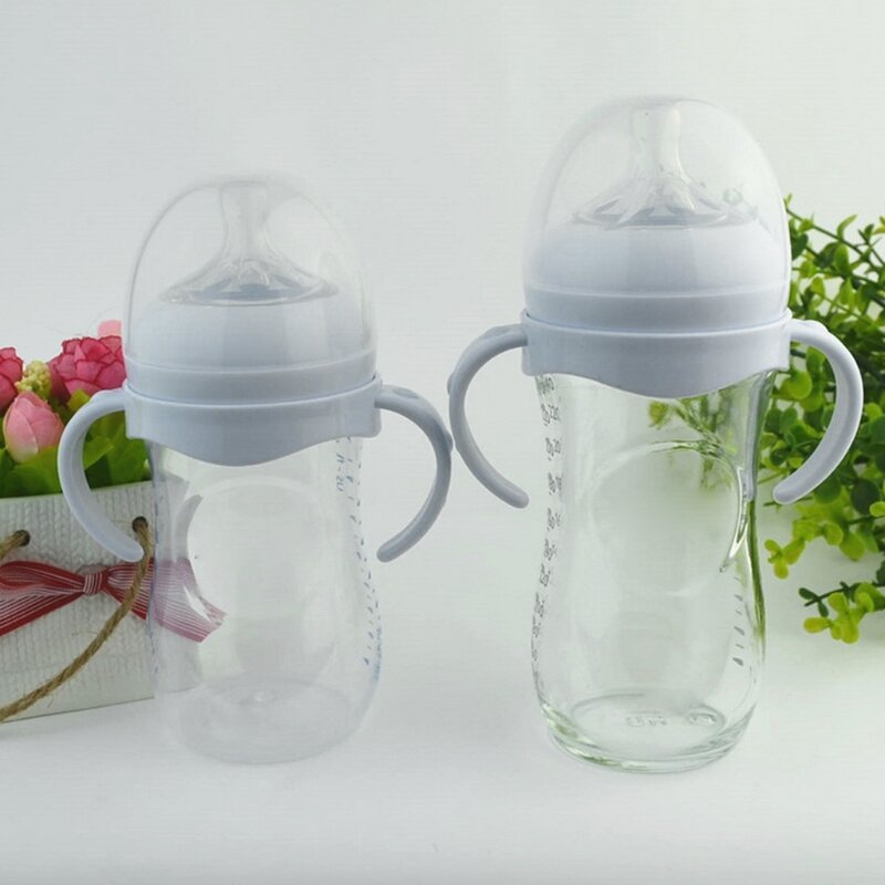 Accesorios de mano para bebé, mango de agarre para botella de alimentador, boca ancha Natural, PP, biberones de vidrio, G99C, 1 ud.