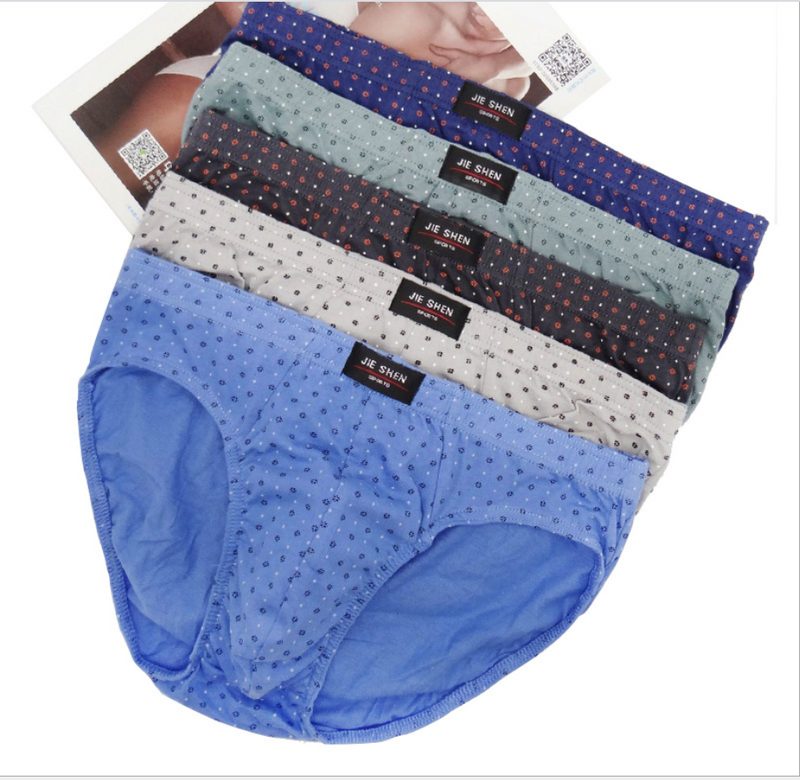 100% algodão briefs homens confortáveis cuecas homem roupa interior m/l/xl/2xl/3xl/4xl/5xl 5 pçs/lote frete grátis