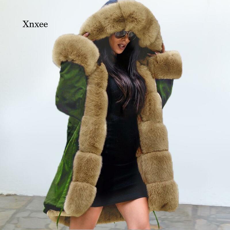 Camuflagem impressão casaco novo inverno feminino fino quente longo mangas compridas casaco com capuz streetwaer pelúcia algodão casaco roupas