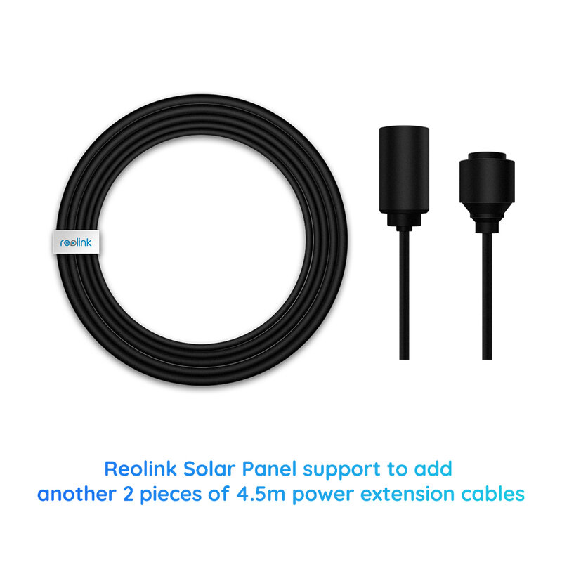Câble d'extension d'alimentation pour panneau solaire Reolink, 4,5 m