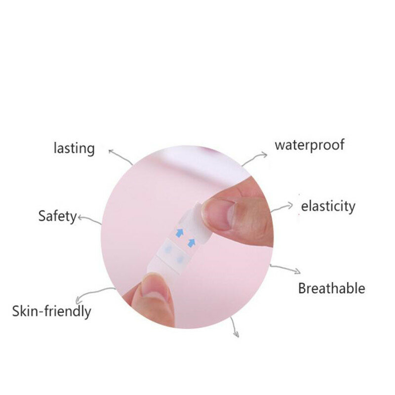 Pegatinas invisibles para la cara, cinta adhesiva de estiramiento Facial rápido, antiarrugas, flacidez de la piel en forma de V, 40 unidades