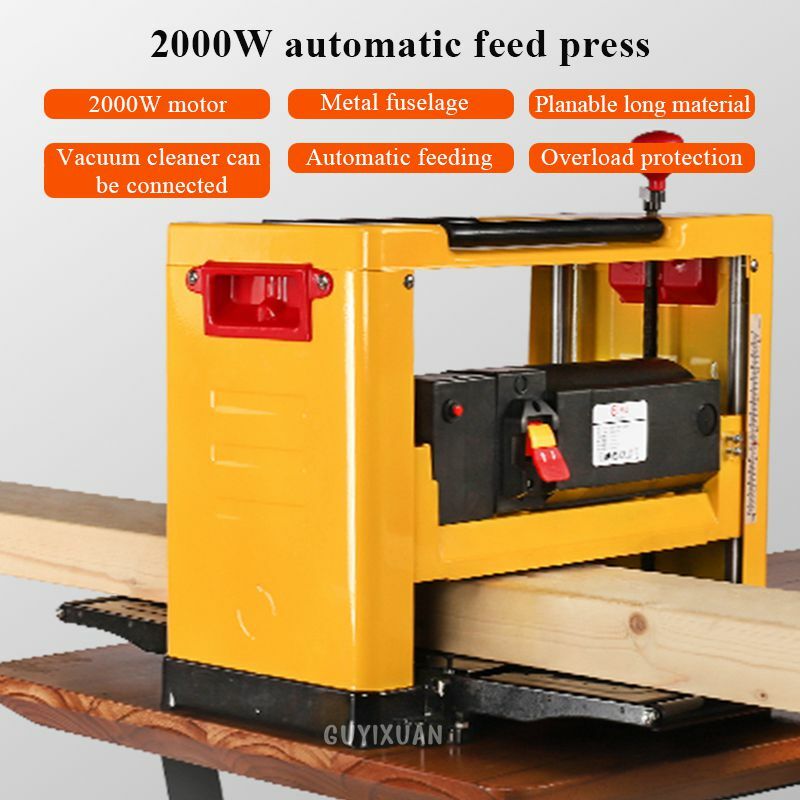 13 Inch Woodworking Planer Multi-function Electric Planing Plane Sheeting Thicknesser Household Woodworking Planing Machine