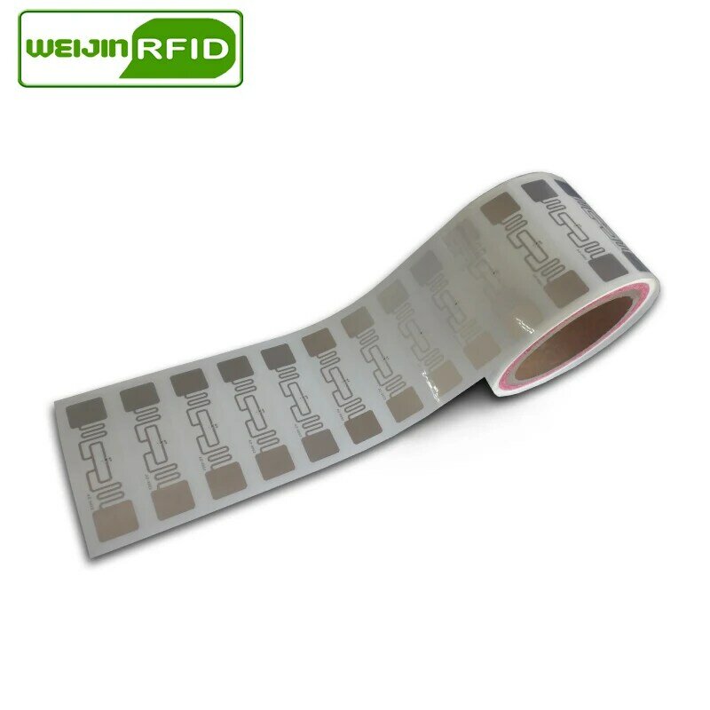 UHF RFID 태그 스티커 외계인 9662 습식 인레이 915mhz 900 868mhz 860-960MHZ, hitgs3 EPCC1G2 6C 스마트 접착 수동 RFID 태그 레이블