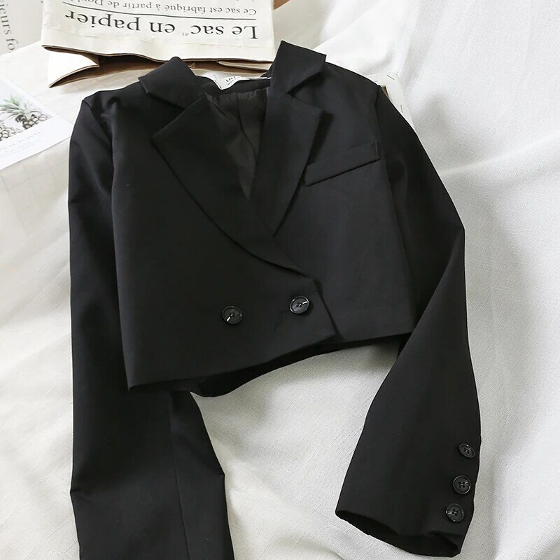 Heliar-chaquetas de manga larga para mujer, trajes de abrigo JK Vintage de Japón con botones, chaquetas recortadas, trajes de primavera 2023