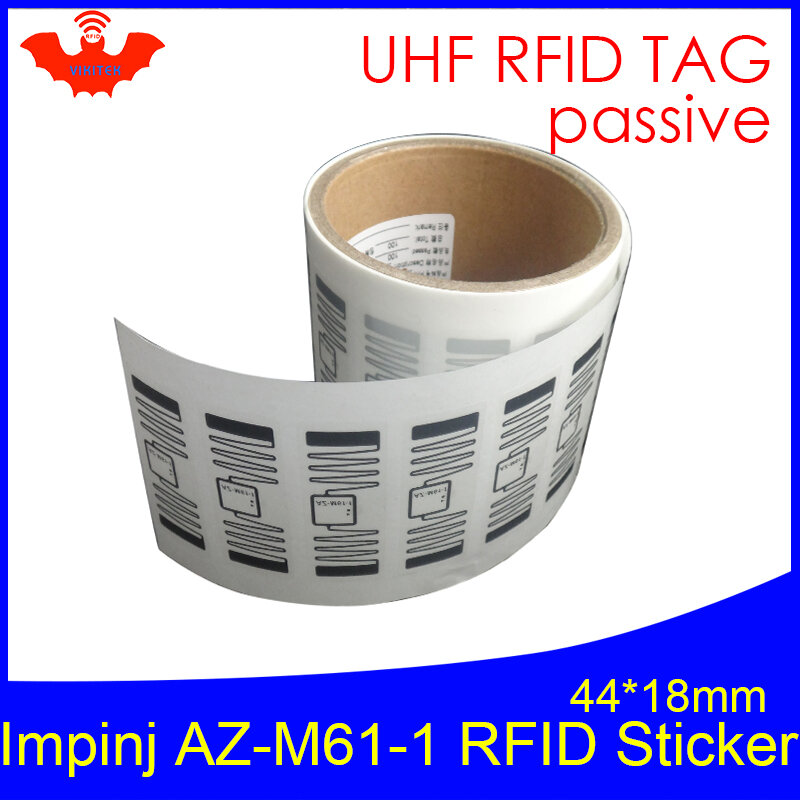 UHF RFID แท็กสติกเกอร์ Impinj M61-1 Wet Inlay 915Mhz 900 868Mhz 860-960MHZ MR6-P EPCC1G2 6C สมาร์ทกาว Passive RFID ป้าย