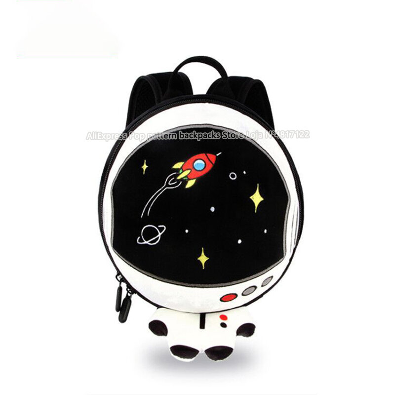 Mochila De felpa de dibujos animados para niños y niñas, bolsa de espacio, Kawaii, para guardería, regalo