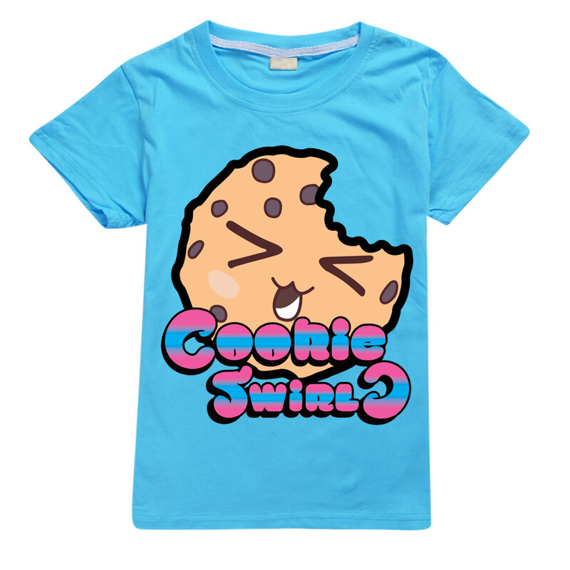 여아용 COOKIE SWIRL C 패션 아동복, 코튼 여름 캐주얼 상의, 소년 반팔 티셔츠, 유아 셔츠, 아기 소년 상의