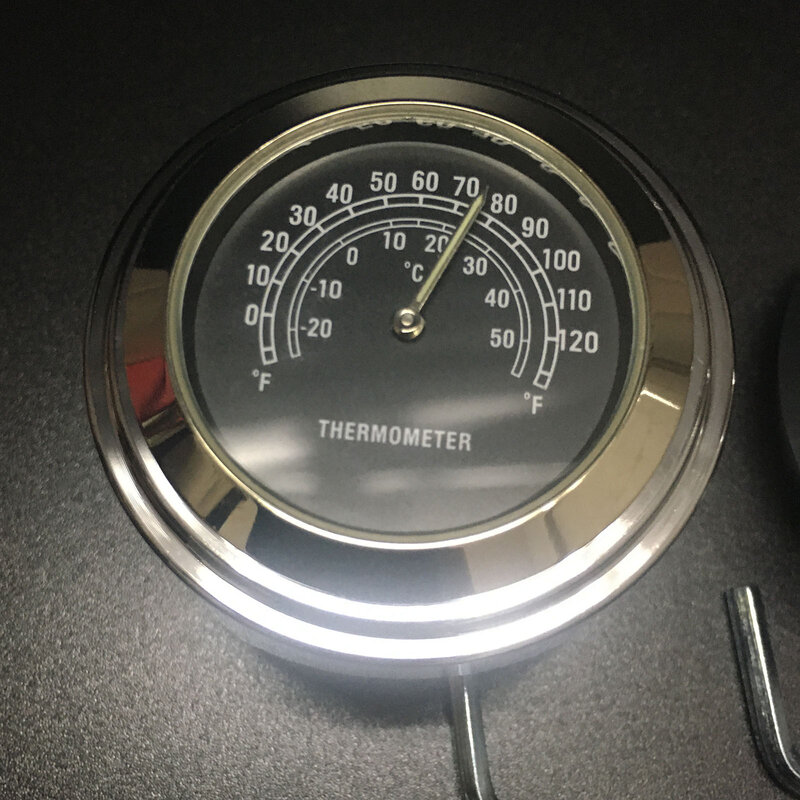 Orologio da manubrio e termometro da 7/8 "o 1" per moto adatto per Harley Honda Yamaha