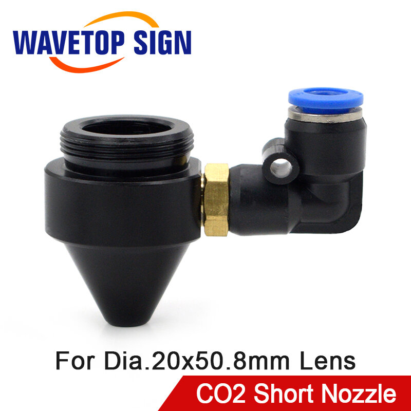 Wavtopsign-boquilla de aire para lente Dia.20 FL50.8, cabezal láser, uso para máquina de corte y grabado láser CO2