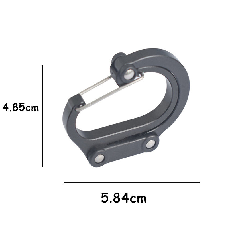 Multifunctional Hybrid Gear Clip Carabiner 360 Degree Rotating Hook Strong Buckle Camping Hiking Travel Backpack Outdoor Gadget