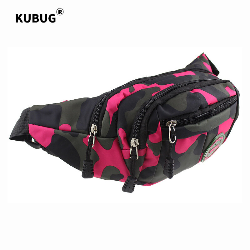 Kubug bolsa de esportes ao ar livre, masculina, de lona, multifuncional, à prova d'água, bolsa de cintura, para celular, bolsa de armazenamento com zíper para montanhismo, para pilotar