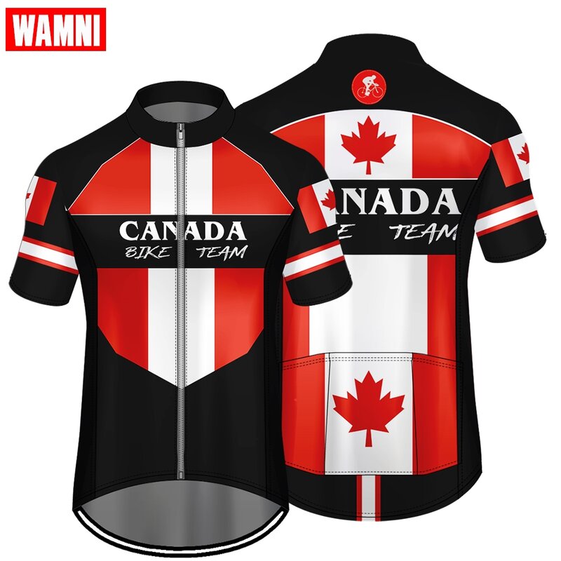 WAMNI 2020 Cycling Jersey Men Tops Summer Harajuku National Team Racing Ropa ciclismo Short Sleeve Bike Jersey Shirt
