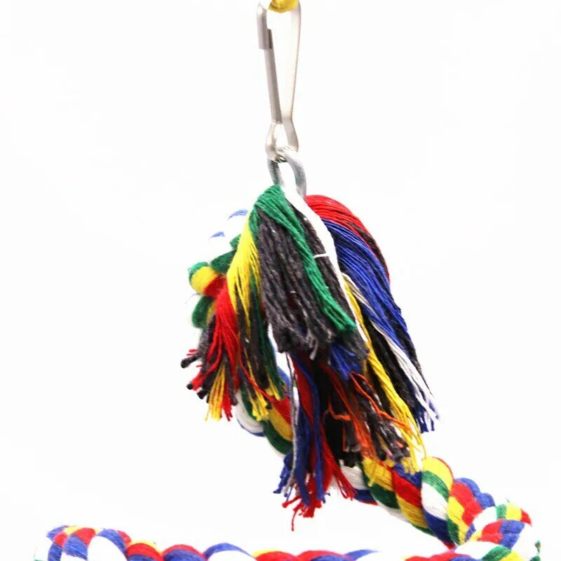 Parrot Rope Toy Braided Parrot Chew Rope Perch  Bird Cage Cockatiel Toy Pet Bird Training Accessories Swing Climbing Supplies