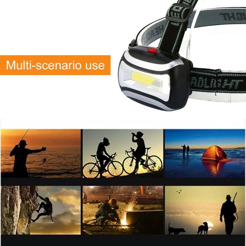 Mini lampe de poche LED pour sauna, lampe frontale étanche, lanterne pour camping en plein air, pêche de nuit, 2000LM, 3 modes