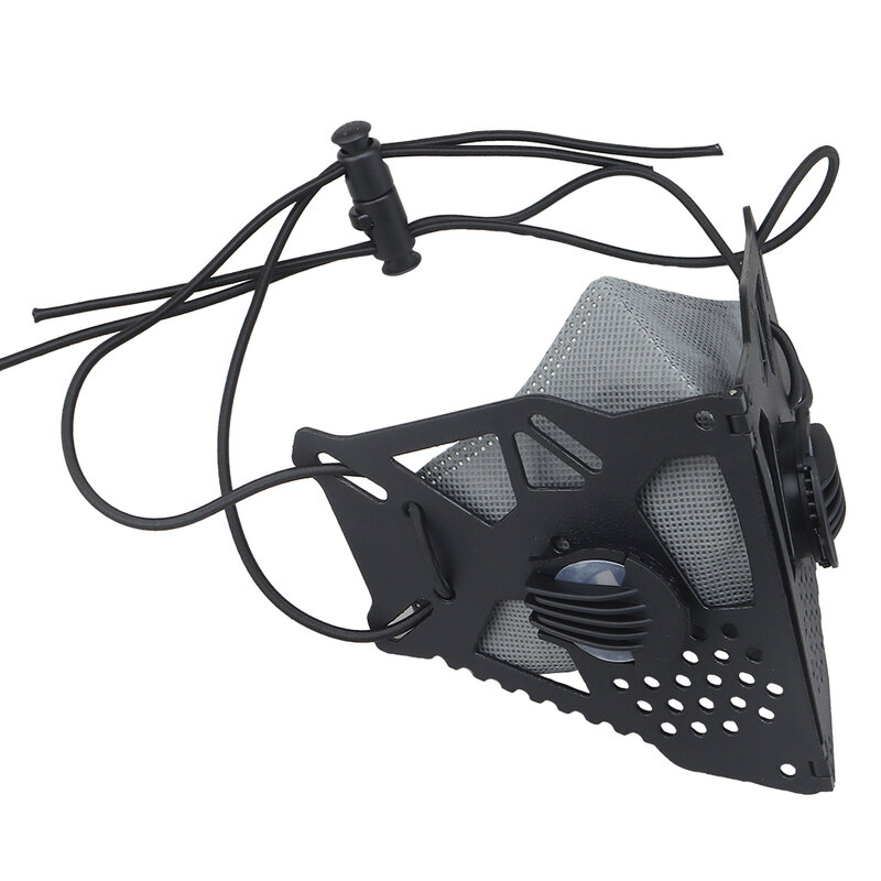 Cyberpunkタクティカルフェイスマスク、交換可能なハーフマスクフィルター、調整可能なストラップ、ハロウィーンのコスプレ、バタフライマスク、airsoft Paintball