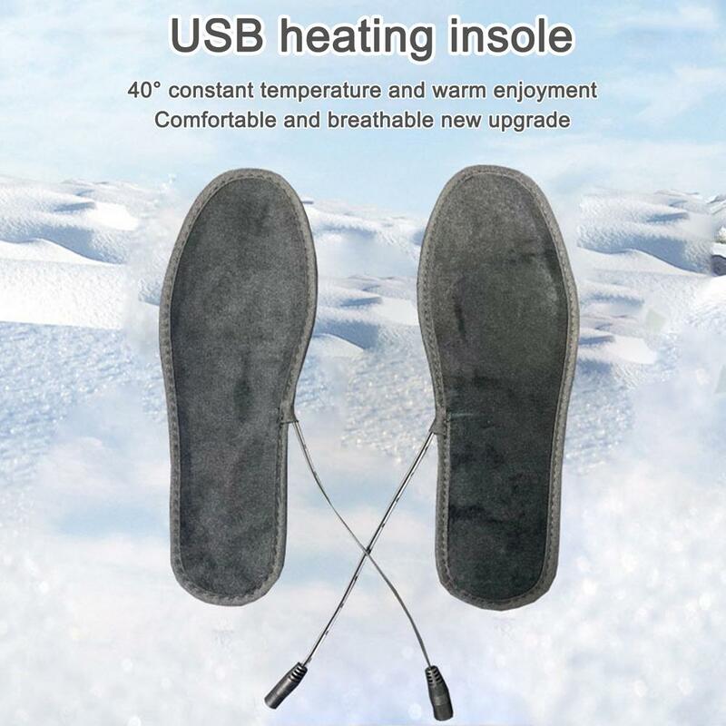 Подогрев стельки с USB зарядкой Подогрев стельки моющийся Электрический подогреватель для ног зимой подогреватель стельки
