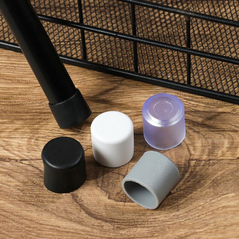 10Pcs Round Bottom Plastic Pipe Cover  Leg Caps Furniture Feet Silicone Pads Non-Slip Covers Floor Protectors Cups Socks