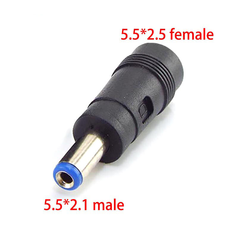 Conector fêmea para macho, adaptador de energia dc para pc e tablet, adaptador de tomada 5.5x2.5mm para 5.5*2.1mm