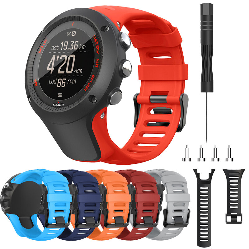 24mm Silicone Sport Replacement Watch Band For Suunto Ambit 3 / Ambit 2 / Ambit 1 Smart watch Wrist Bracelet Strap Watchbands
