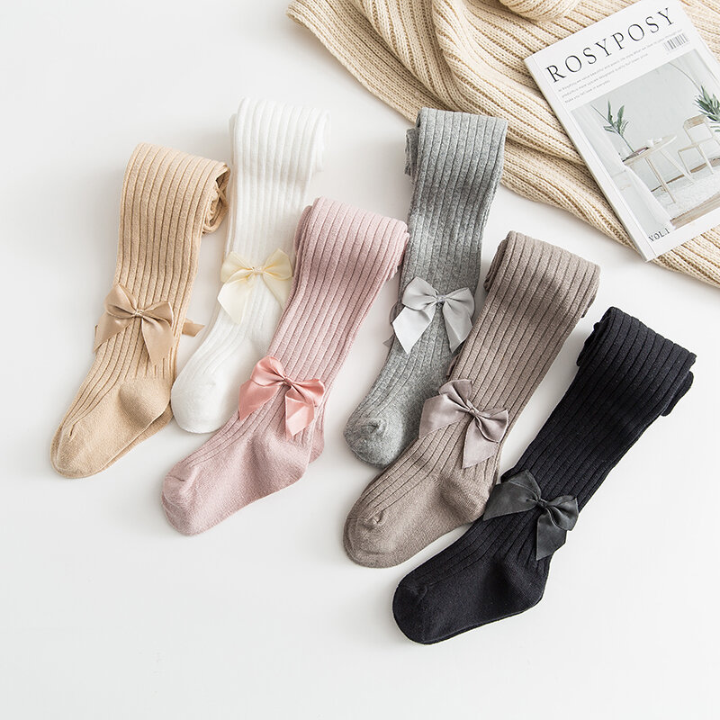 Ywhuansen-meias de algodão para menina, meias de malha para crianças de 0 a 10 anos, primavera outono e inverno