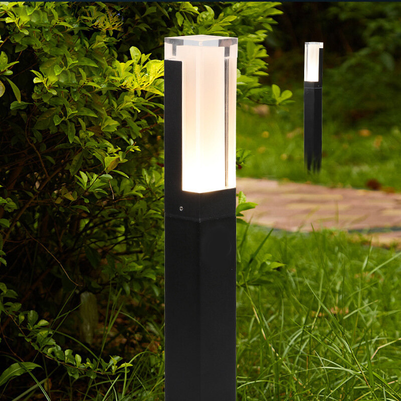 10W LED lampa ogrodowa prosta nowoczesna aluminiowa zewnętrzna wodoodporna aleja dziedziniec willa krajobraz filar lampa trawnik AC85-265V
