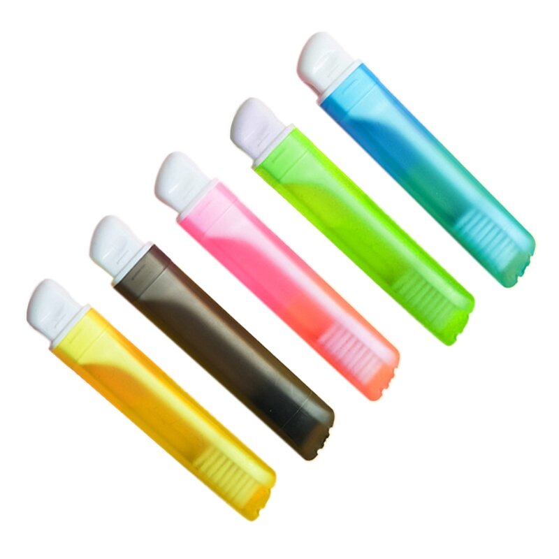 Q1QD-cepillo de dientes plegable portátil, herramienta de limpieza de dientes creativa, de viaje