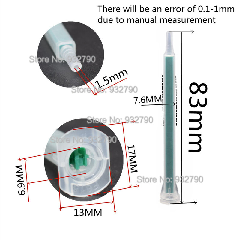 Ugelli di miscelazione del miscelatore statico della resina della bocca del tubo epossidico della colla di 250pcs 1:1 AB