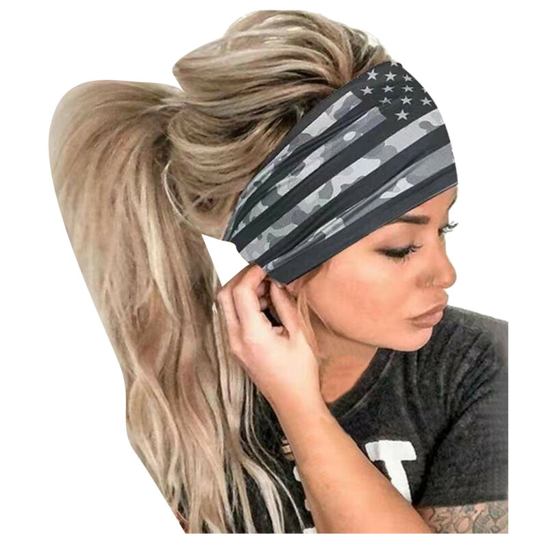 #Women Girl Summer Boho Hair Bands Print Headband Bohemian Cross Turban Bandage Bandanas Hair Accessories Headwrap Headwear Gift