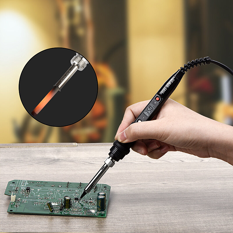 JCD – Kit de soldadura eléctrica de 110V y 220V, 80W, temperatura ajustable LCD, soldadura, reparación del hogar, herramientas de soldadura